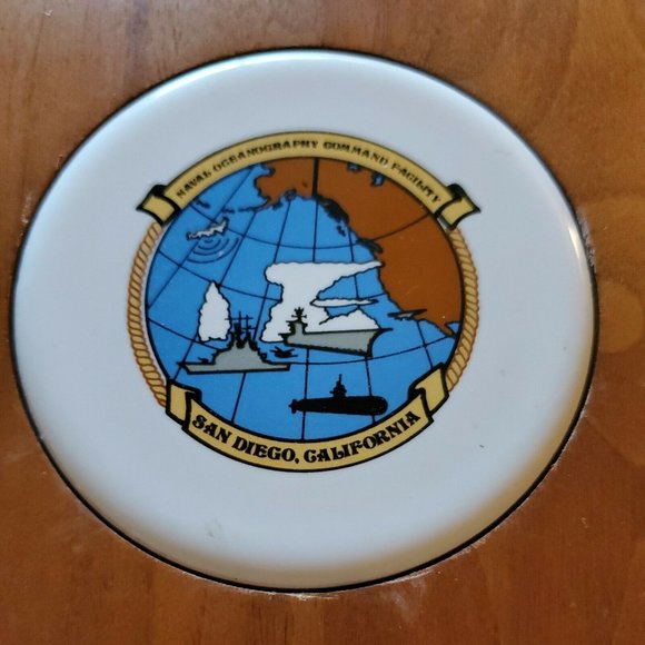 NAVAL OCEANOGRAPHY COMMAND FACILITY San Diego, CA Ceramic Wood Navy Plaque - Picture 2 of 6